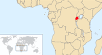 Zemljevid: Rwanda, Afrika